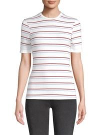 FRAME - STRIPED CREWNECK TEE at Saks Fifth Avenue